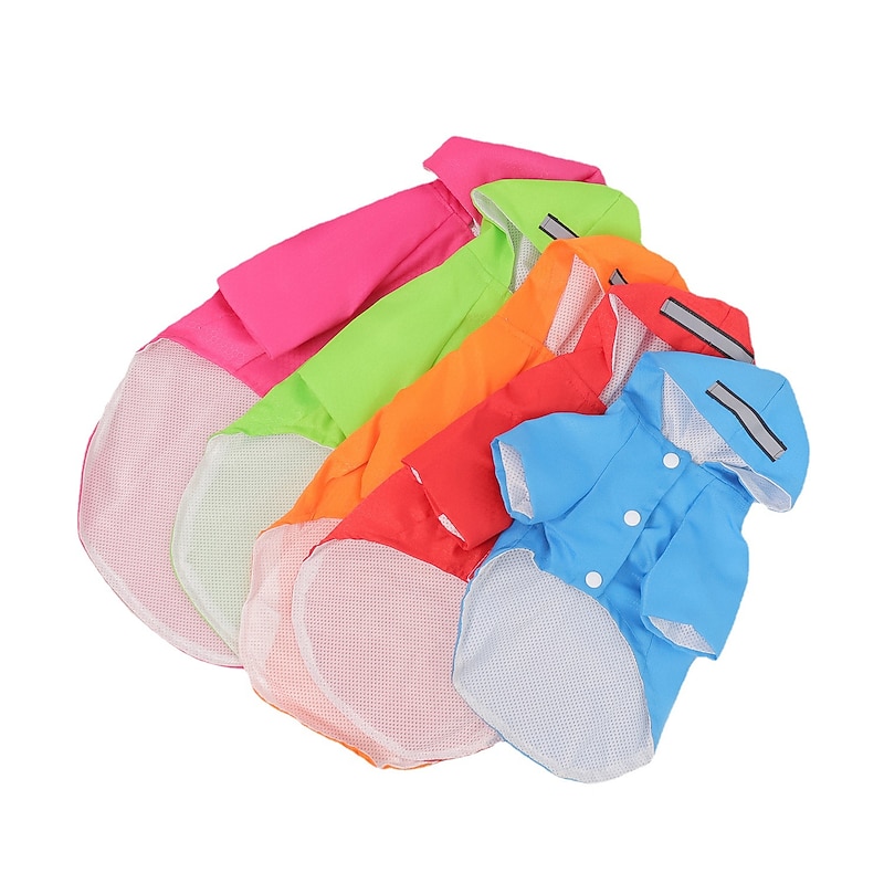 Dog Cat Rain Coat Rain Jacket Fashion Classic Reflective Waterproof Soft Washable Comfortable Outdoor Casual Daily Dog Clothing for Bichon Frise Pomeranian Baby Pet Papillon Small4