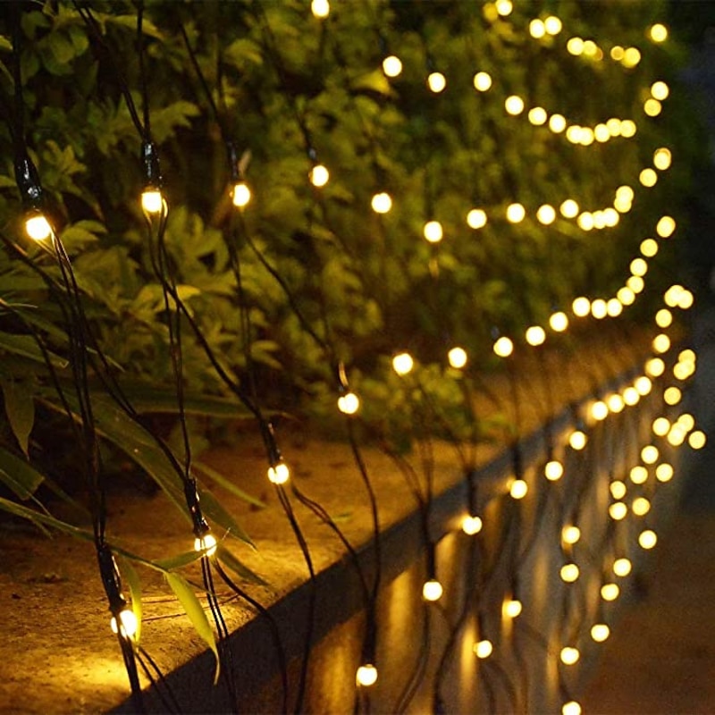 Elegant Wedding Reception Party Solar Net Mesh Lights 3M*2M 200LEDs with Remote Fence String Light IP65 Outdoor Waterproof/8 Modes/Timer/ for Garden/Porch/Wedding4