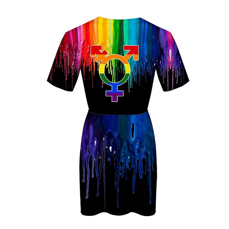 Gay Pride Rainbow Flag LGBT LGBTQ Dress Rainbow 3D Graphic For Women's Adults' Carnival 3D Print Pride Parade Pride Month2
