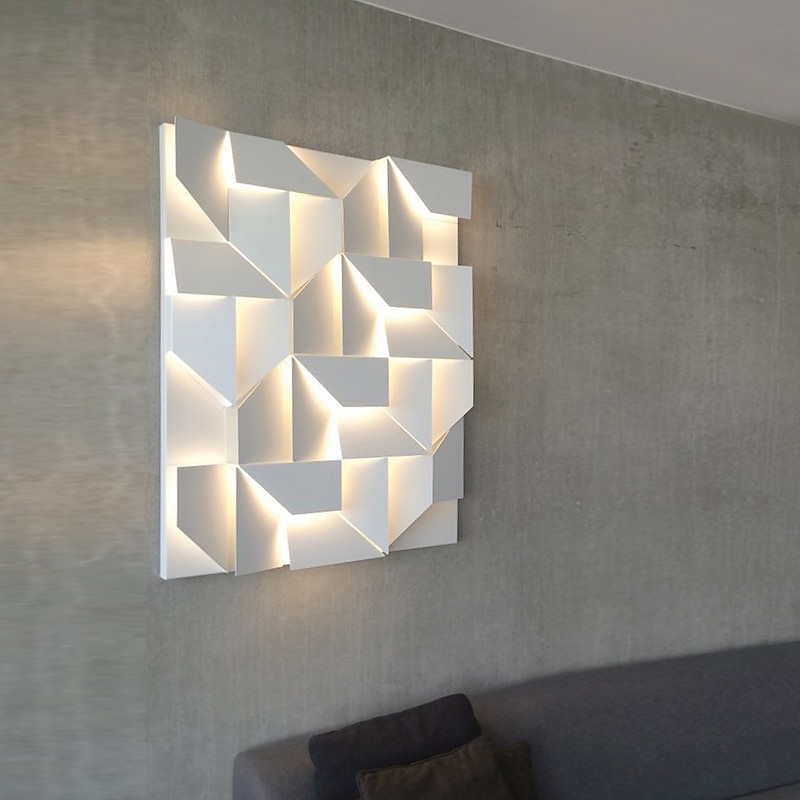 Nordic Style Indoor Background Wall Light LED Living Room Dining Room Aluminum Wall Light 110-120V