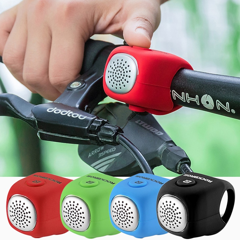 ROCKBROS Electric Bike Horn / Bell Waterproof Lightweight for Road Bike Mountain Bike MTB Cycling Bicycle Silica Gel Green Black Red 1 pcs / IPX 4