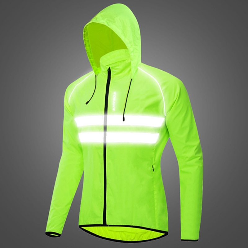 WOSAWE Men's Windbreaker Cycling Jersey Reflective Cycling Jacket Winter High Visibility Windproof Cycling Breathable Bike Jacket Tracksuit Mountain Bike MTB Road Bike Cycling City Bike Cycling3