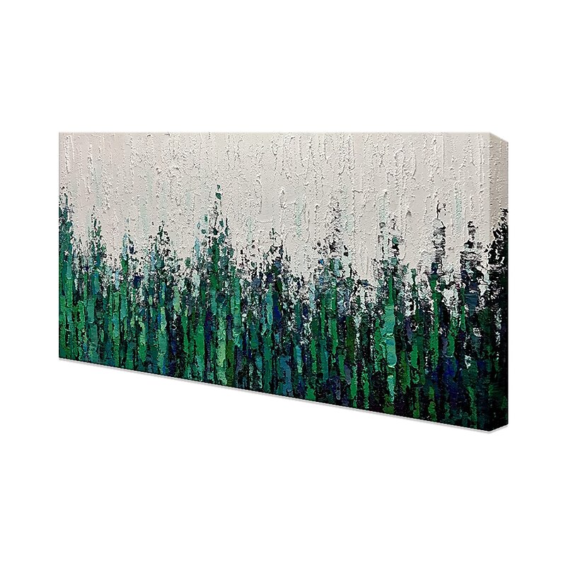 Handmade Oil Painting Canvas Wall Art Decoration Modern Abstract Texture Green Landscape for Home Decor Rolled Frameless Unstretched Painting4