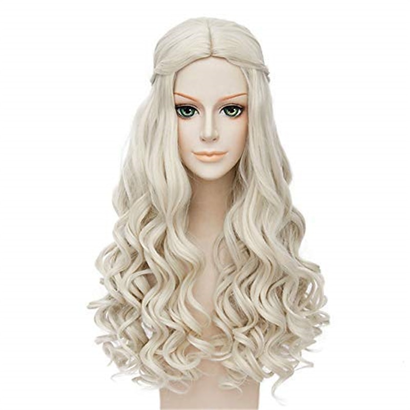 Cosplay Alice In Wonderland 2 Mirror In The White Queen Wigs Synthetic Hair Wigs Long Wavy Wigs Halloween Wigs