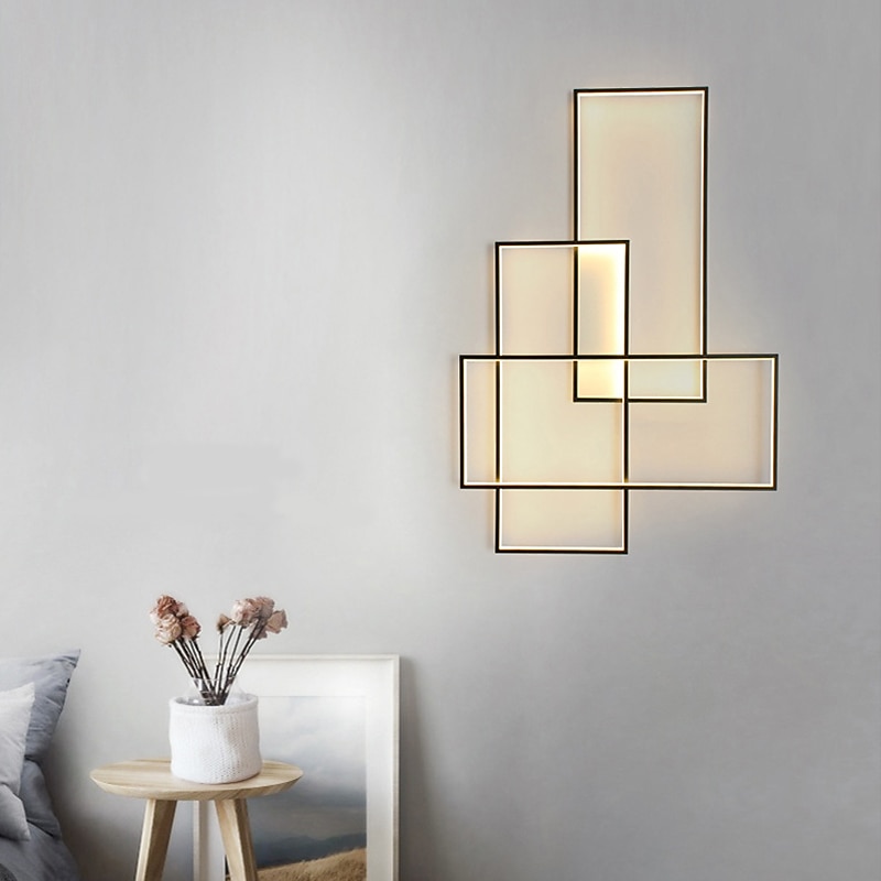 Dimmable Flush Wall Light LED Ceiling Light Metal Layered Modern Style Stylish Painted Finishes 220-240V3