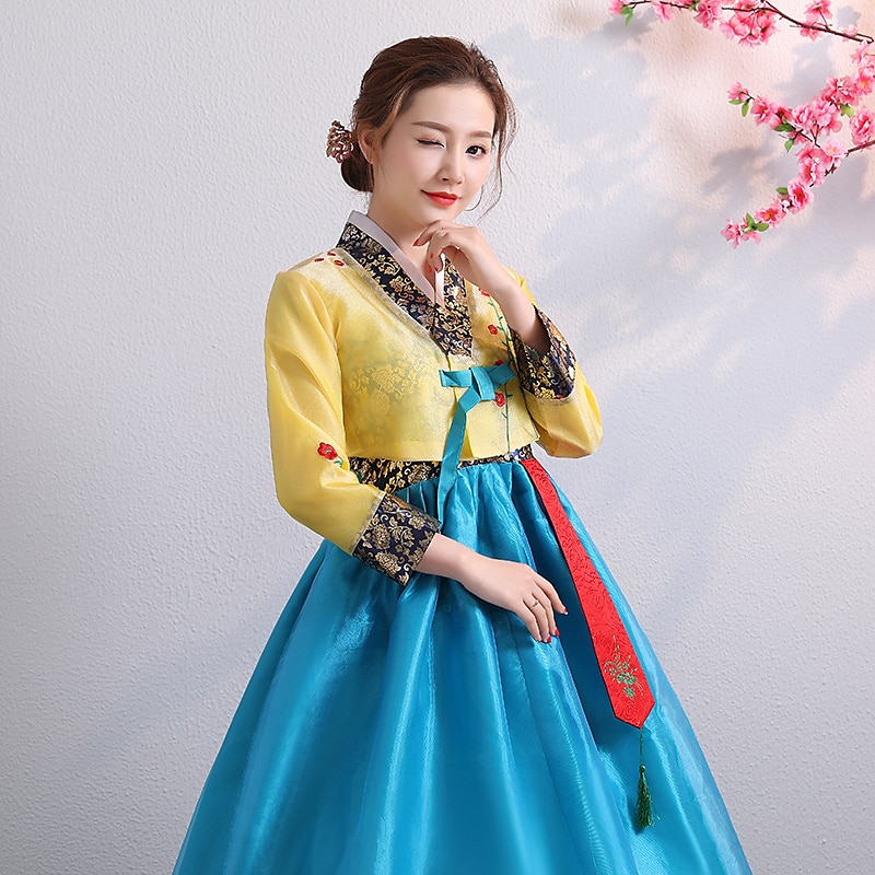 Women's Dress Hanbok Korean Traditional Masquerade Adults' Top Skirt Party3