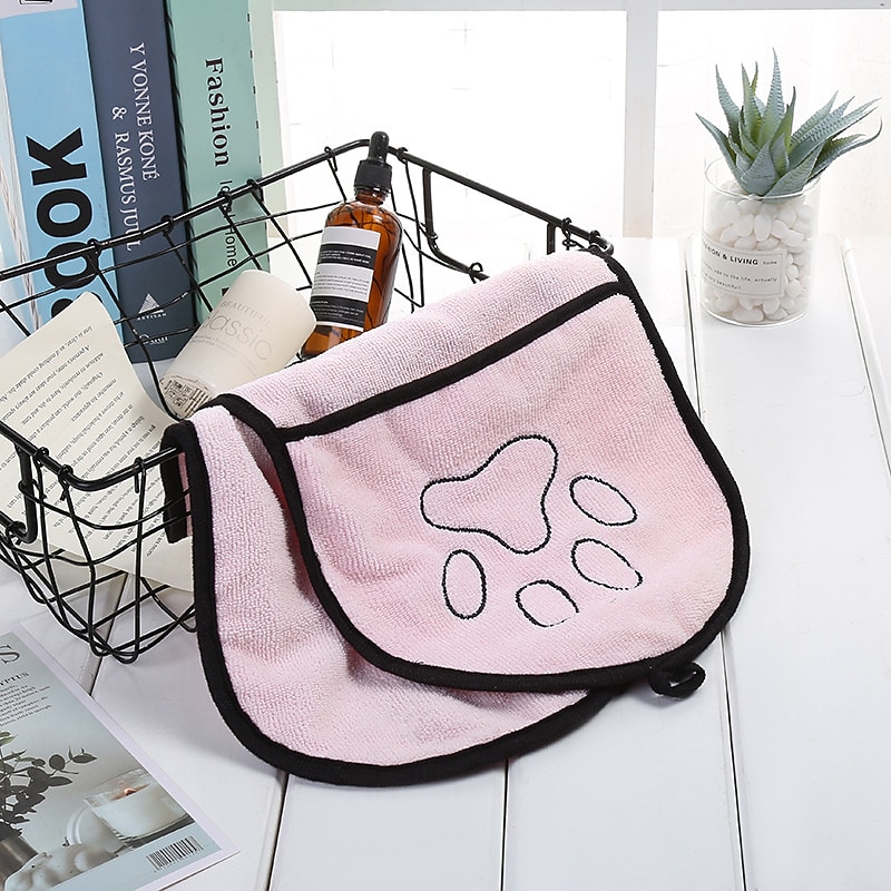 Dog Cat Bath Towel Dog Dry Robe Fashion Cute Breathable Soft Washable Comfortable Outdoor Indoor Casual Daily Pool Dog Clothing for Bichon Frise Poodle Pomeranian Baby Pet Papillon2