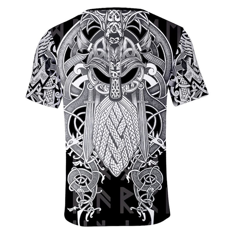 Vikings Warriors T-shirt Anime Cartoon Anime 3D Harajuku Graphic Kawaii For Couple's Men's Women's Adults' Back To School 3D Print3