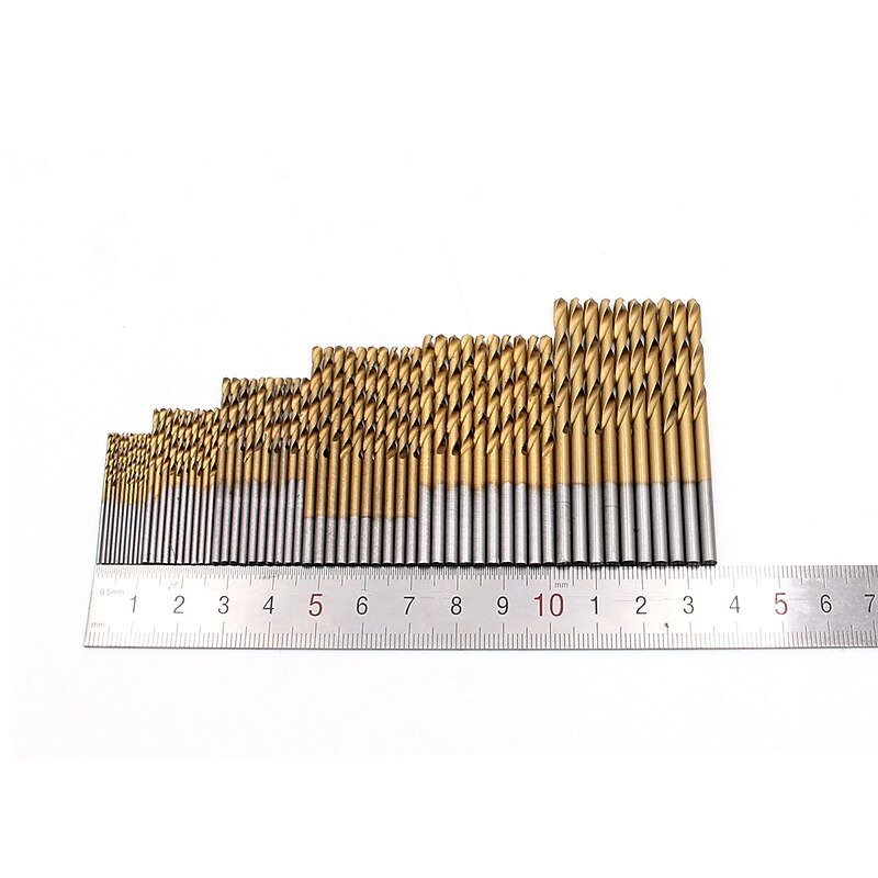 60pcs Titanium Plated Twist Drill Set High Speed Steel Straight Shank Mini Hole Twist Drill 1-3.5mm Electric Drill Drill Bit3