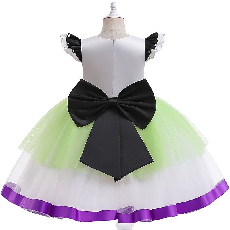 Toy Story Lightyear Buzz Lightyear Cosplay Costume Flower Girl Dress Vacation Dress Girls' Movie Cosplay Cute Party White Dress Halloween Children's Day Polyester / Cotton World Book Day Costumes4