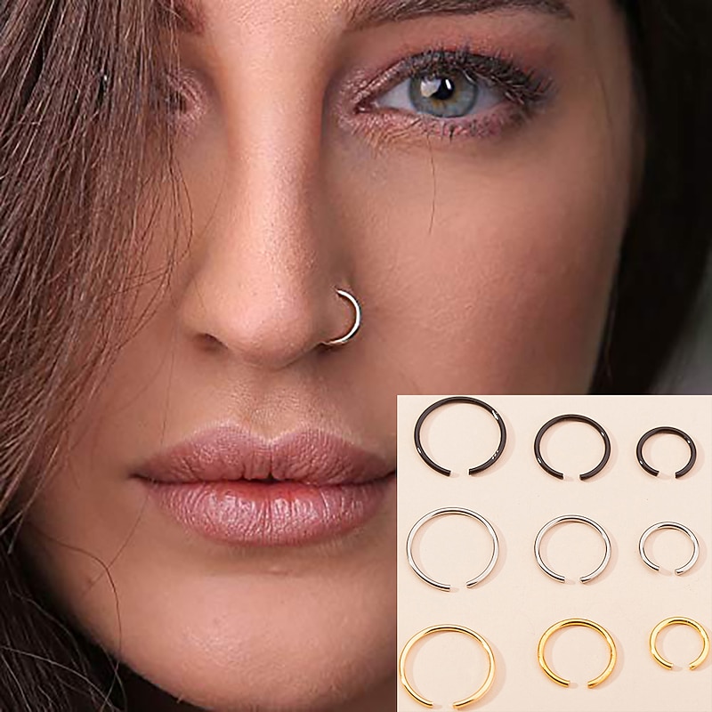 Nose Ring / Nose Stud / Nose Piercing Personalized Stylish Artistic Women's Body Jewelry For Holiday Date Classic Stainless Steel + A Grade ABS Clown As Picture 9pcs