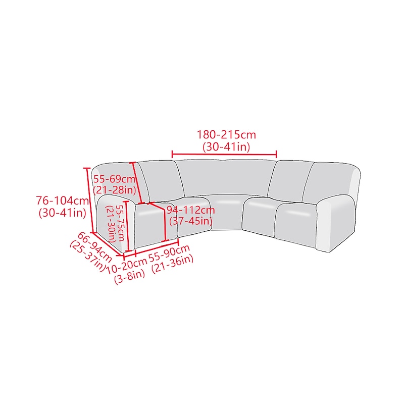 L Shape Recliner Sofa Covers Burgundy Corner Sofa Velvet Stretch Couch Covers for Reclining Sofa Soft Washable(4 Backrest Cover & Seat Cover,1 Coner Sofa Cover, 2 Armrest Cover)2