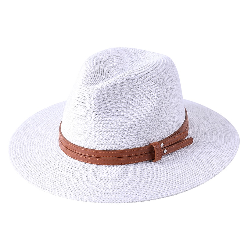 Women's Cowboy Hats 1pcs Basic Brown Band Western Hats2