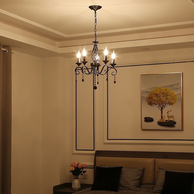 51/78 cm Candle Style Chandelier LED Metal Vintage Style Classic Basic Painted Finishes Traditional Country 220-240V3