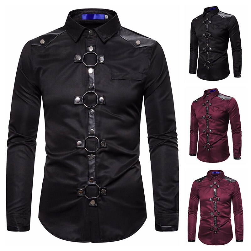 Punk & Gothic Street Style Blouse / Shirt Knight Ritter Fancy Dress Men's Masquerade Party / Evening Adults Blouse