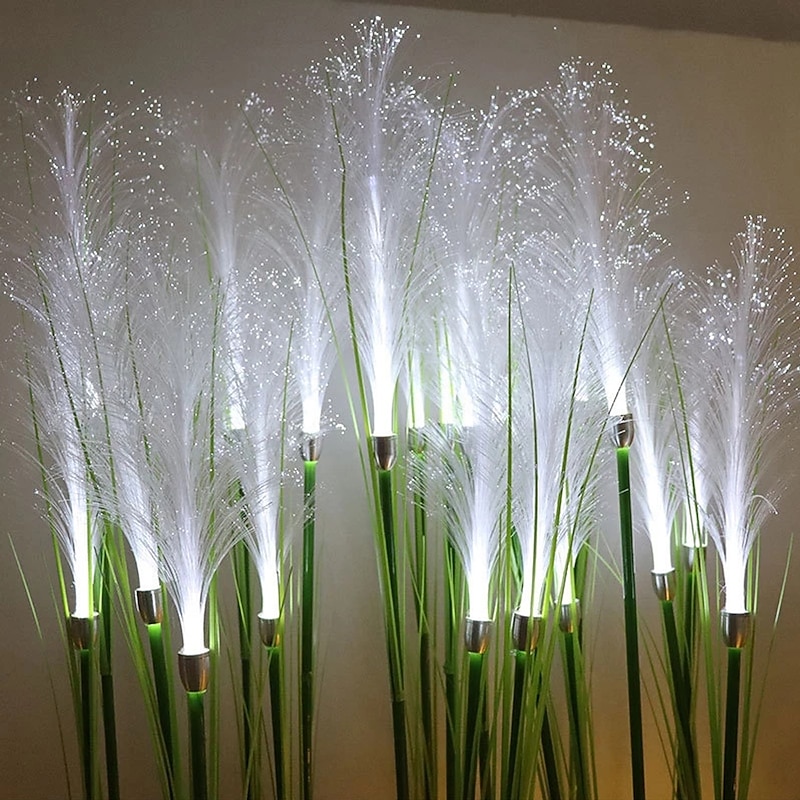 2PCS Solar Pathway Lights, Waterproof LED Bulrush Fiber Garden Lights for Christmas Outdoor Garden & Walkway Decor2