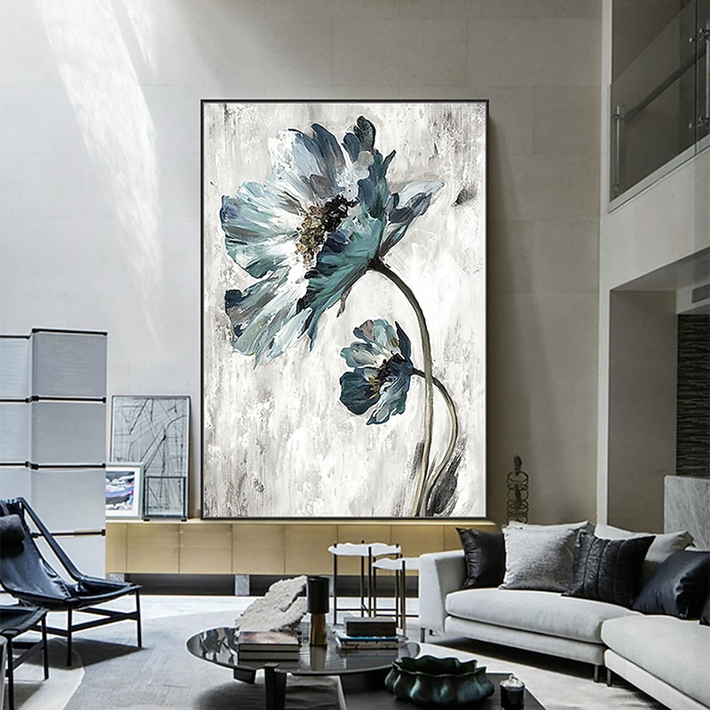 Mintura Handmade Flowers Oil Painting On Canvas Wall Art Decoration Modern Abstract Picture For Home Decor Rolled Frameless Unstretched Painting3