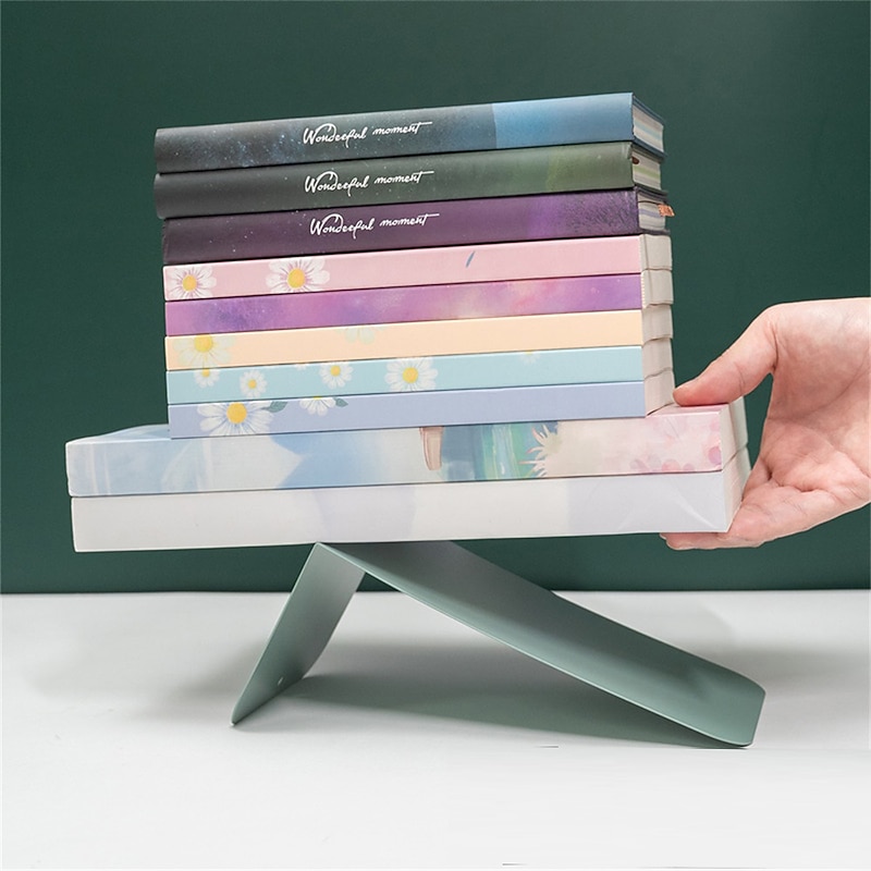 Book Ends 1 Pair Metal Decorative Bookends Non-Slip Bookends Bookends for School Office Business Easy to Carry Vintage Economy Universal Nonskid Heavy Duty 5.35*4.13*7.68 inch4