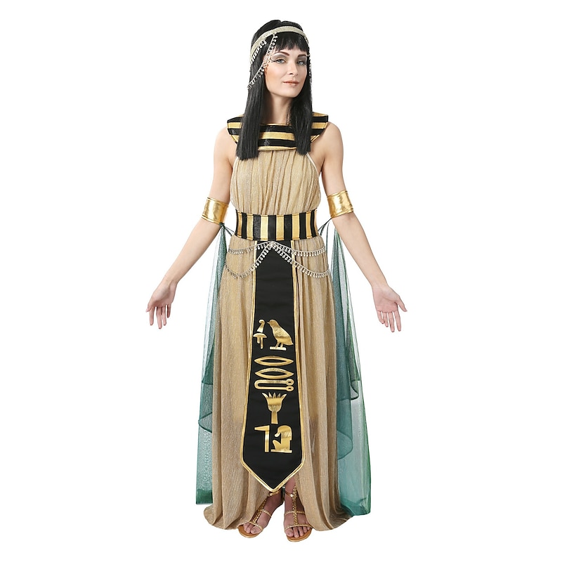 Couples Cosplay Cleopatra Pharaoh Outfits Couples' Costumes Men's Women's Movie Cosplay Cosplay Costume Party Black Dress Waist Belt Bracelets Carnival Masquerade Valentine's  Day2