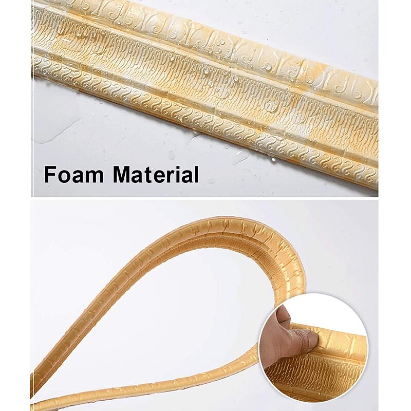 Cool Wallpapers Solid Color Wallpaper Border Wall Mural Waistline Peel and Stick Self Adhesive PVC/Vinyl Modern Wall Decal for Room 230*8*0.8CM*1PC3