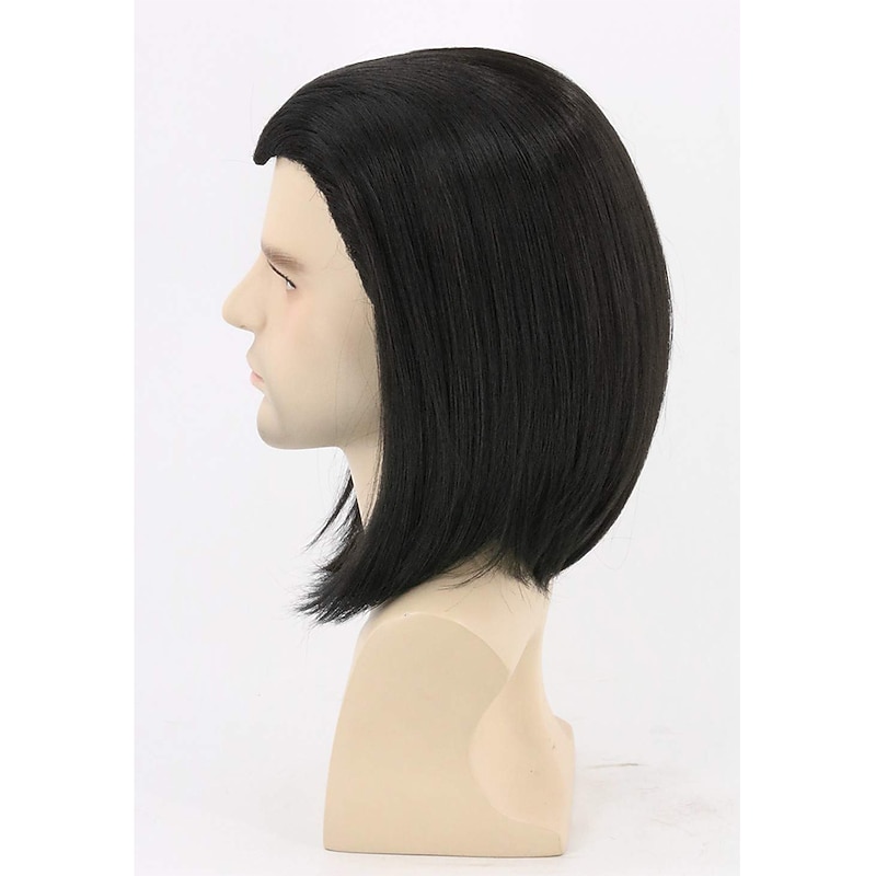 Vampire Wig Topcosplay Mens Wig Bolo Tie Black Short Cosplay Wigs for Synthetic Wigs Black Wigs Halloween Wigs3