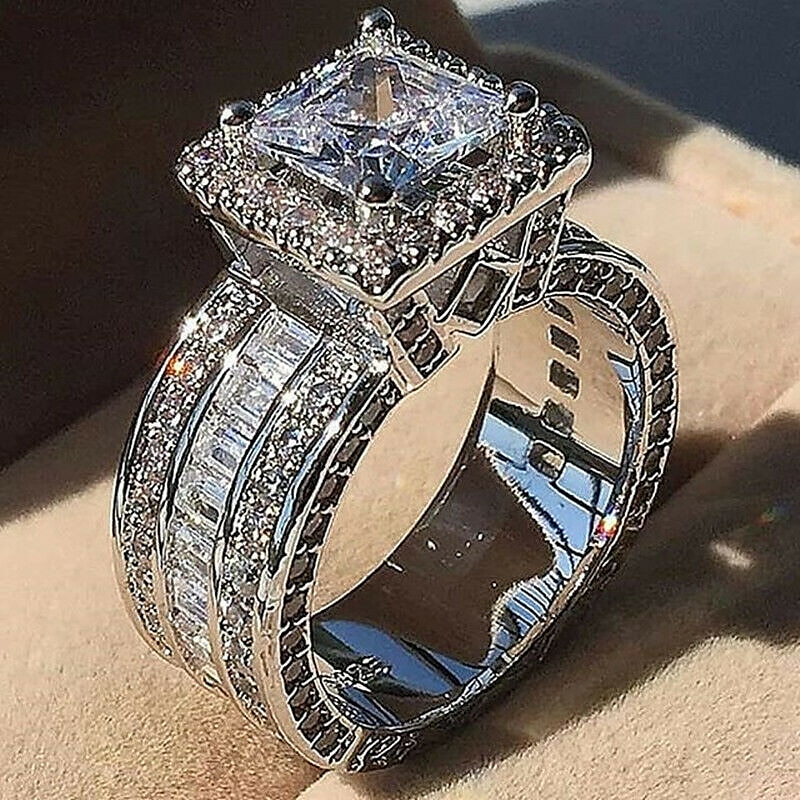 1PC Ring For Women's Silver Wedding Party Evening Wear Gift Alloy Geometrical Graduation Joy 2025 - $6.49