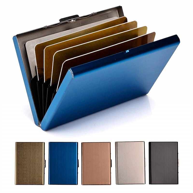 Credit Card Holder Stainless Steel Credit Card Case Metal ID Card Holder RFID Wallets Business Card Holder for Women or Men