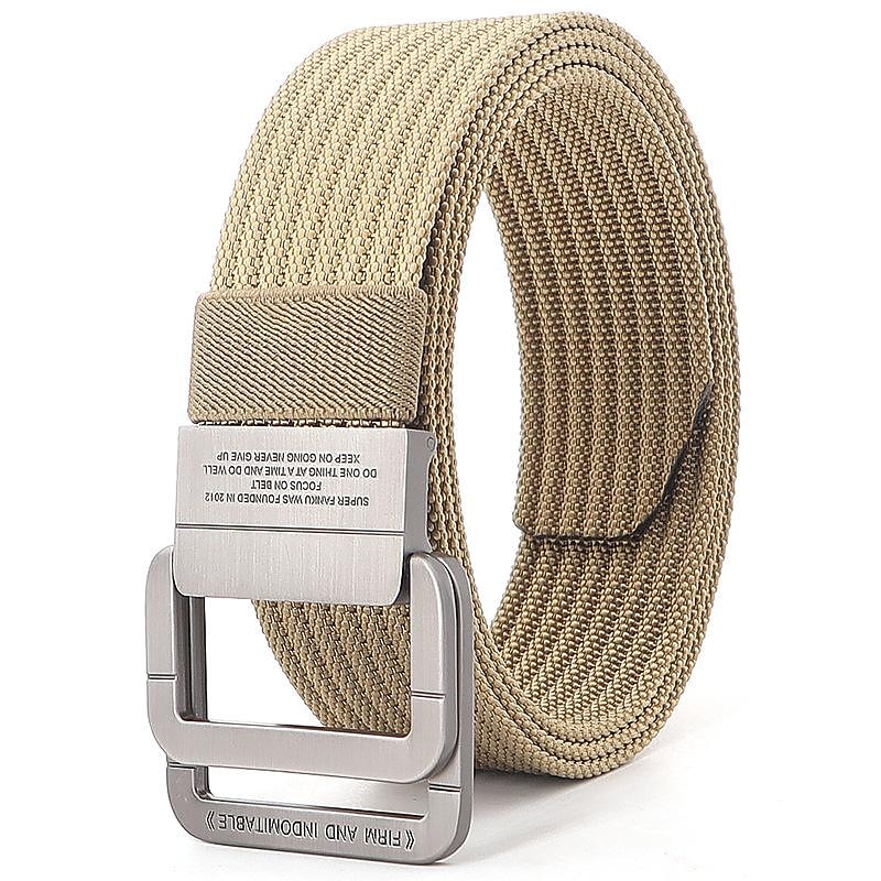 Men's Tactical Belt Frame Buckle black red jumper Khaki Jumper Fashion Sporty Casual Daily4