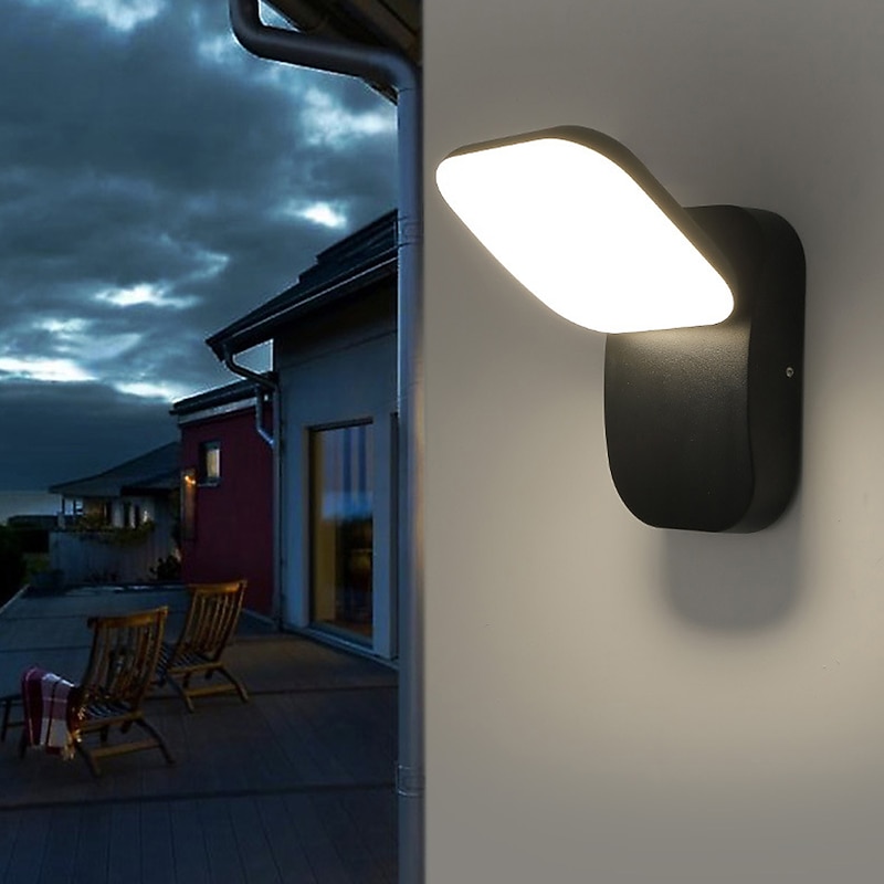 Outdoor Wall Light LED Modern Exterior Wall Sconce Waterproof Wall Mount Lamps Matte for Garden Hallway Patio Terrace Outdoor Indoor Dual Use AC85-265V