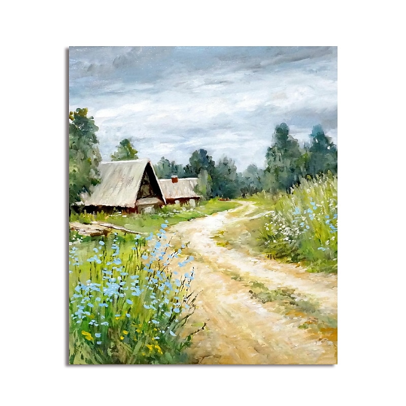 Oil Painting Handmade Hand Painted Wall Art Impression Landscape Canvas Painting Home Decoration Decor Stretched Frame Ready to Hang4