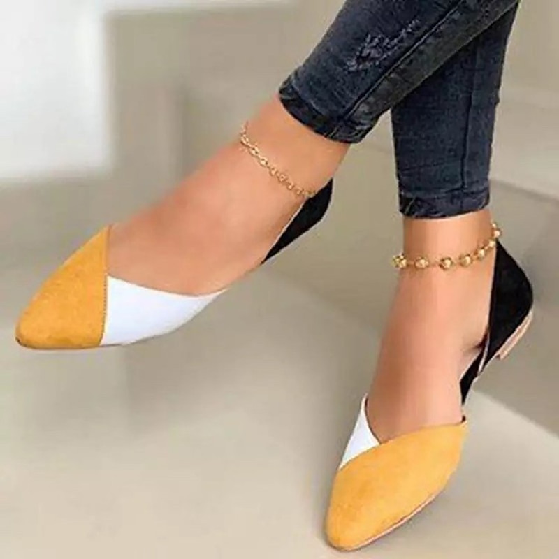 Women's Color-Block Pointed Flats - Casual and Chic, Perfect for Everyday Wear2