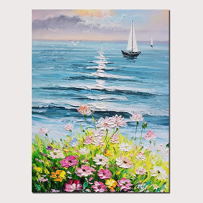 Handmade Oil Painting CanvasWall Art Decoration Abstract Knife Painting Landscape Flowers For Home Decor Rolled Frameless Unstretched Painting2