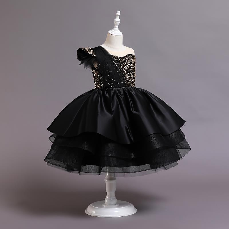 Toddler Little Girls' Dress Solid Colored Skater Dress Party Daily Sequins Wine Knee-length Sleeveless Cute Princess Dresses Spring Summer Slim 2-6 Years3