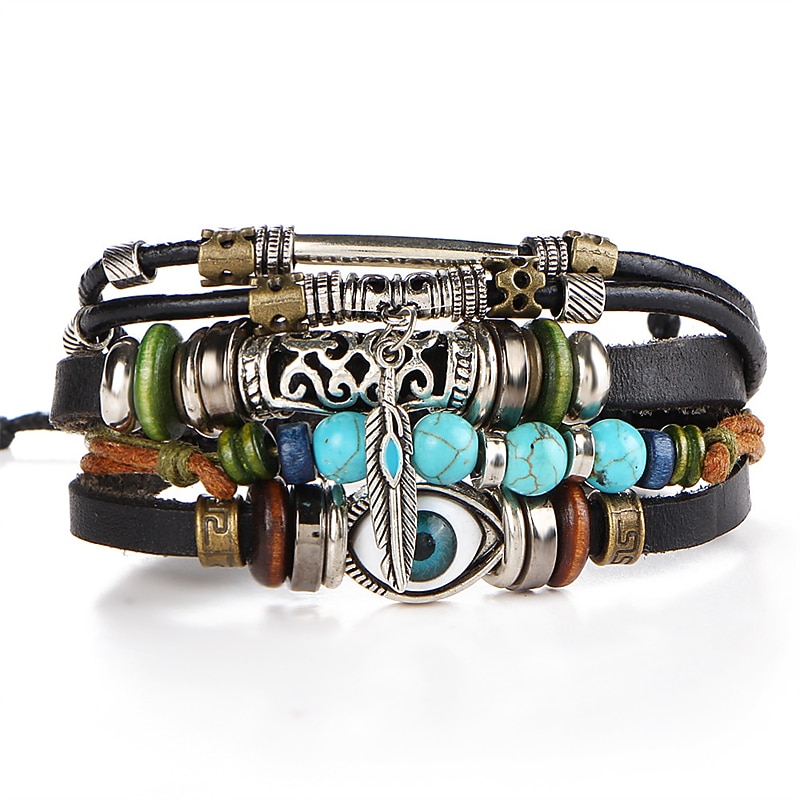 Women's Bracelets Artistic Party Color Block Bracelets & Bangles / Black / Silver / Blue / Fall / Winter