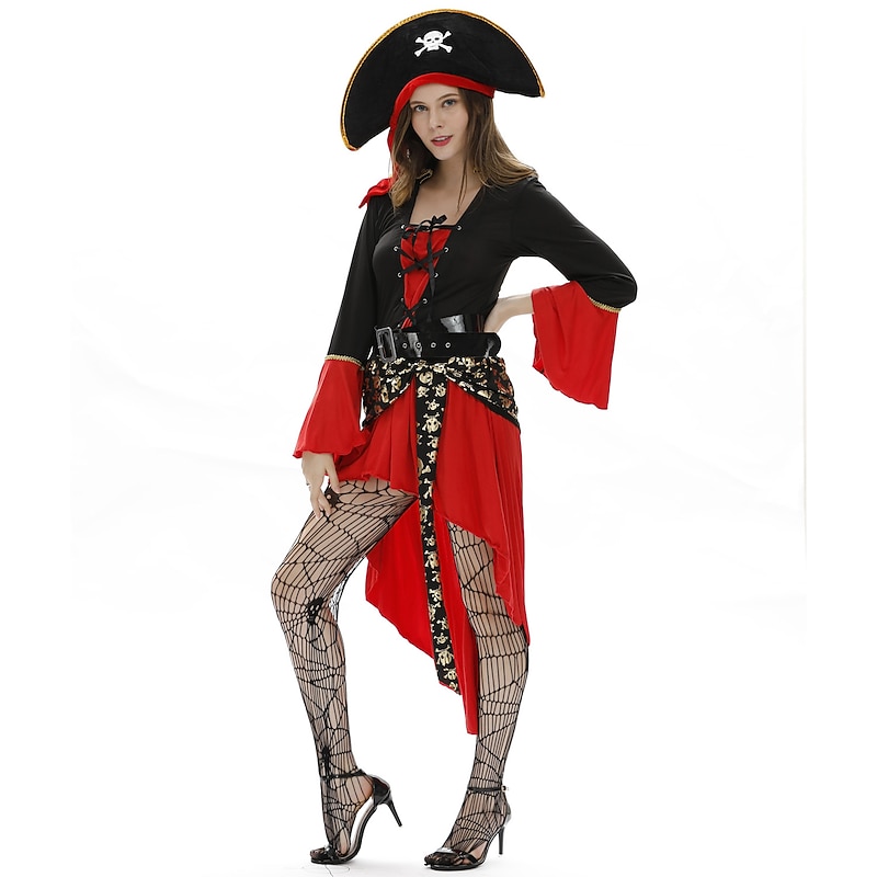 Women's Pirate Cosplay Costume Outfits For Masquerade Adults' Dress Belt Stockings4