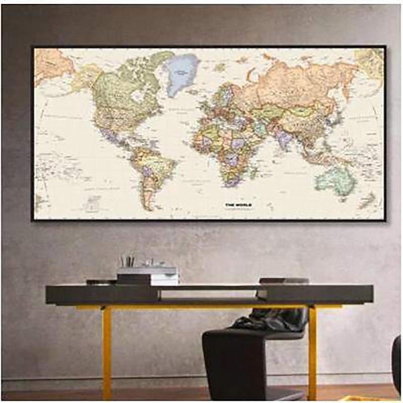 1 Panel Map Prints Posters/Picture Color Map Modern Wall Art Wall Hanging Gift Home Decoration Rolled Canvas No Frame Unframed Unstretched Multiple Size4