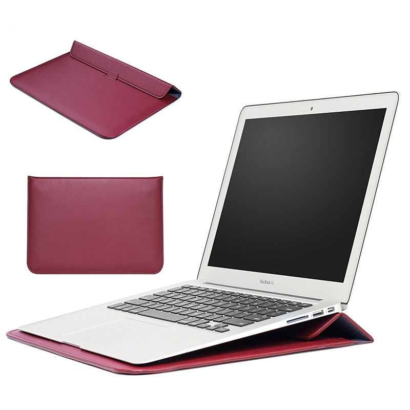Laptop Sleeves 12" 13.3" 14" inch Compatible with Macbook Air Pro, HP, Dell, Lenovo, Asus, Acer, Chromebook Notebook Waterpoof Shock Proof Leather Solid Color for Business Office2