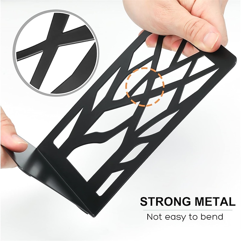 Book Ends Tree Design Modern Bookends for Shelves Non-Skid Bookend Heavy Duty Metal Book Stopper for Books/CDs Decorative Book Shelf for Home 2Pair3