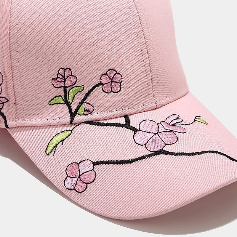 1pcs New High Quality Unisex Cotton Outdoor Baseball Cap Plum Embroidery Snapback Fashion Sports Hats For Men & Women Cap 7