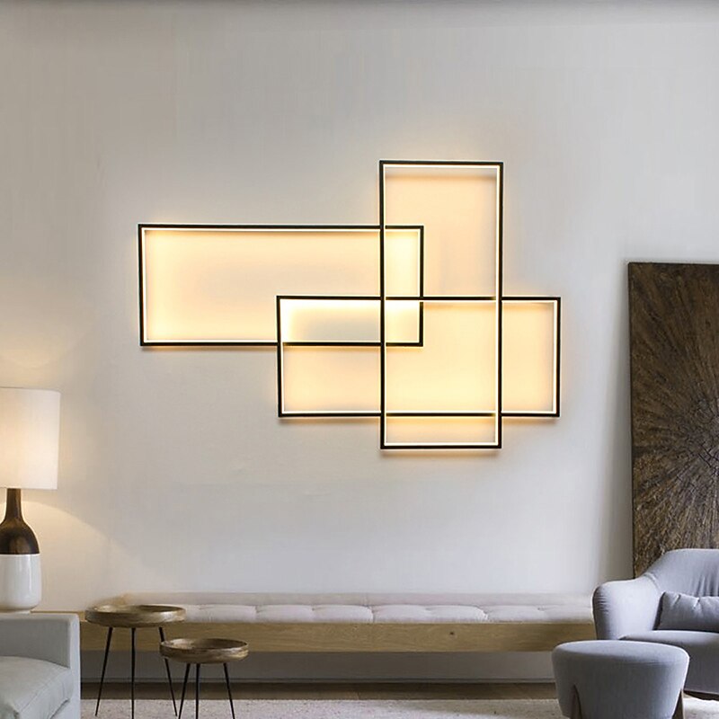 Dimmable Flush Wall Light LED Ceiling Light Metal Layered Modern Style Stylish Painted Finishes 220-240V2