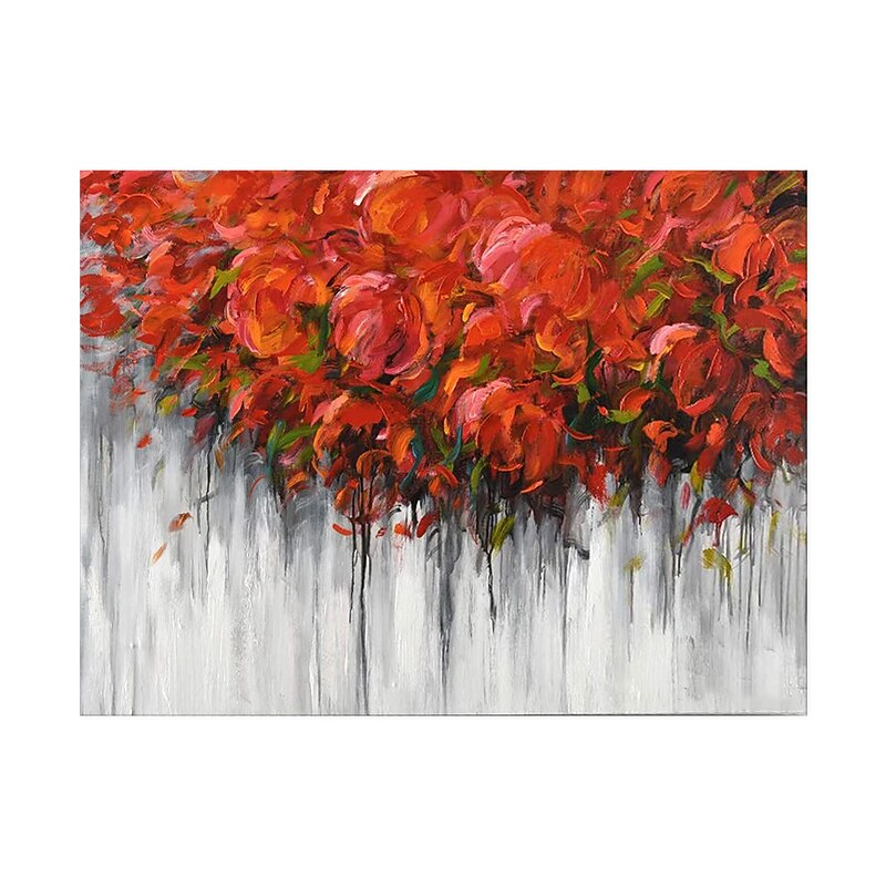 Handmade Oil Painting Canvas Wall Art Decoration Modern Abstract  Rose Flower for Home Decor Rolled Frameless Unstretched Painting2
