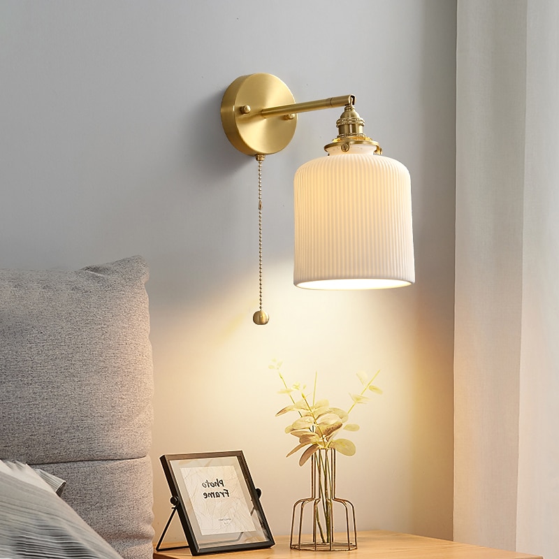 Modern Nordic Style Indoor Wall Lights LED Living Room Bedroom Copper Wall Light 220-240V3