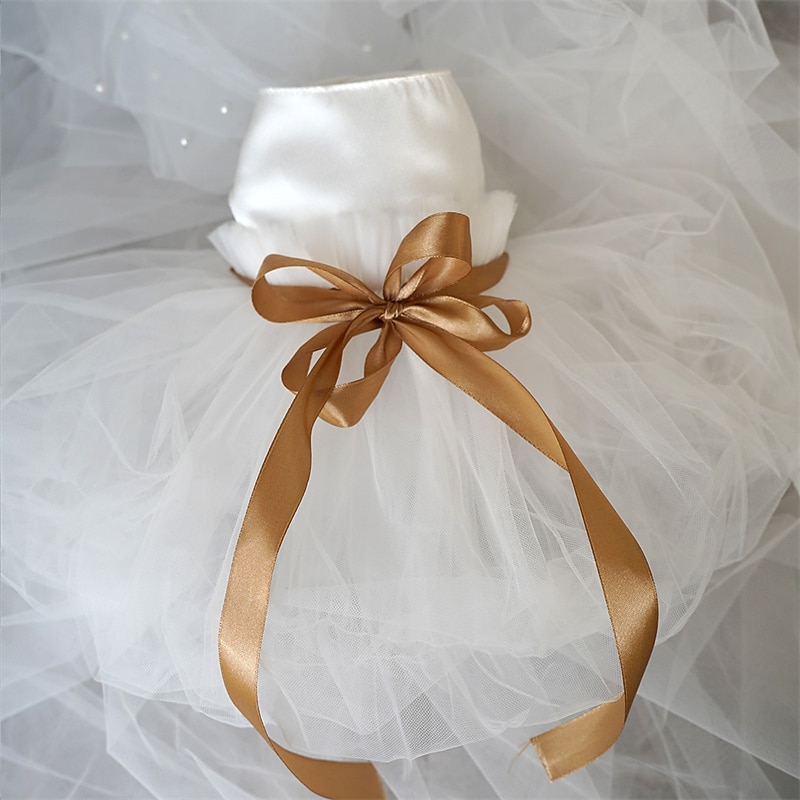 Dog Cat Dress Wedding Dress Christmas gifts for pets Fashion Cute Breathable Soft Washable Comfortable Wedding Outdoor Party Dailywear Wedding Party Dog Clothing for Bichon Frise Poodle Pomeranian2