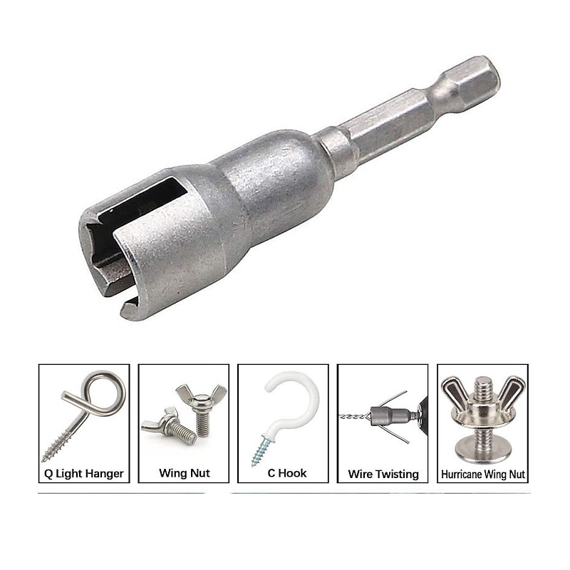 Slotted Sleeve Wing Sleeve Butterfly Sleeve 65mm Powered Wing Nut Drive Hexagon Handle 6.3mm Socket Hand Tool2