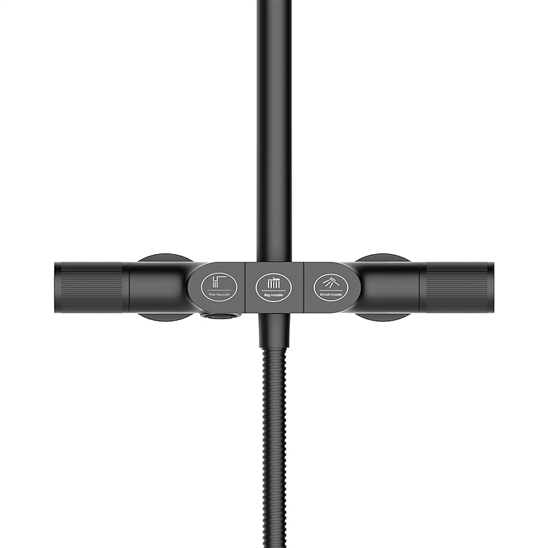 Shower Faucet,Shower System Set - Handshower Included Contemporary Chrome / Electroplated Mount Outside Ceramic Valve Bath Shower Mixer Taps4