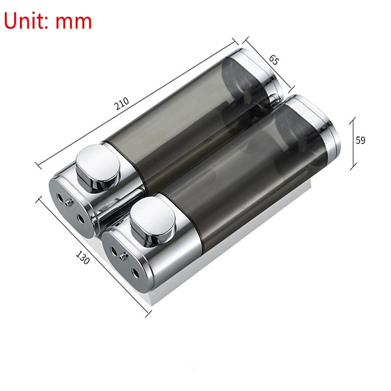 Shower Dispensers,Bathroom Liquid Soap Dispenser Wall Mounted For Kitchen and Hotel Plastic and Stainless Steel 300/600ml Shower Gel Dispenser 1PC2