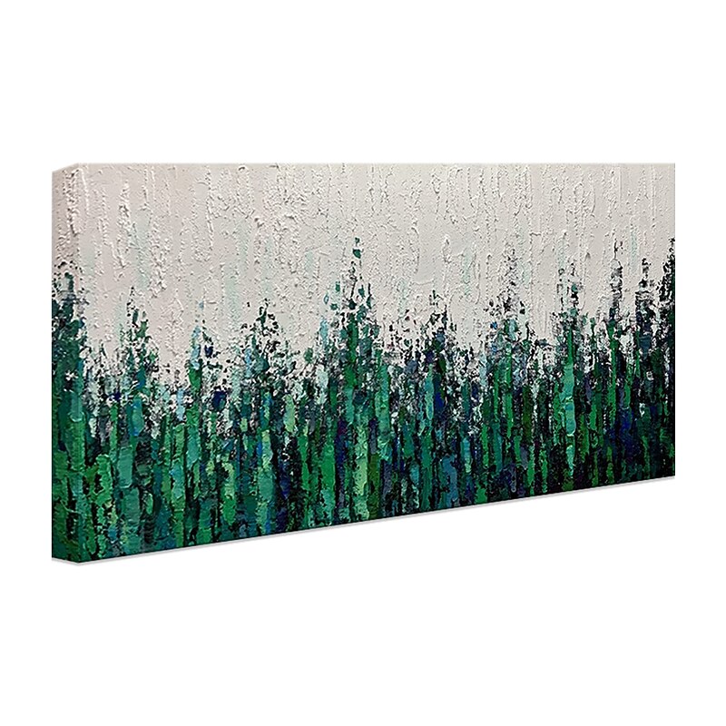 Handmade Oil Painting Canvas Wall Art Decoration Modern Abstract Texture Green Landscape for Home Decor Rolled Frameless Unstretched Painting3