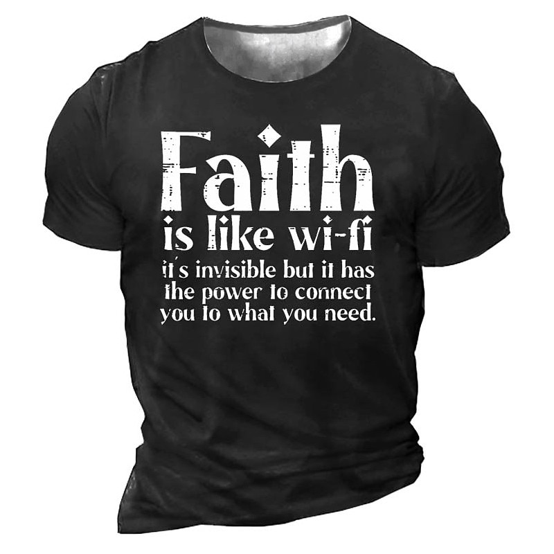 Men's Letter Graphic Prints T Shirt Graphic Tee Slogan T Shirts Distressed T Shirt Short Sleeve T shirt 3D Print Crew Neck Shirt Vintage Sports Designer Outdoor Street Daily Black Army Green Navy Blue