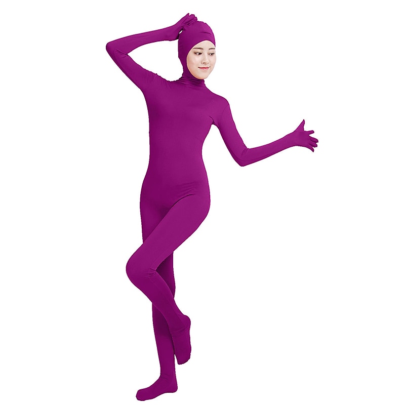 Zentai Suits Catsuit Skin Suit Carnival Costume Full Body Suit Kings Day All Solid Color Lycra® Costume for Party Stage Kid's Adults'4