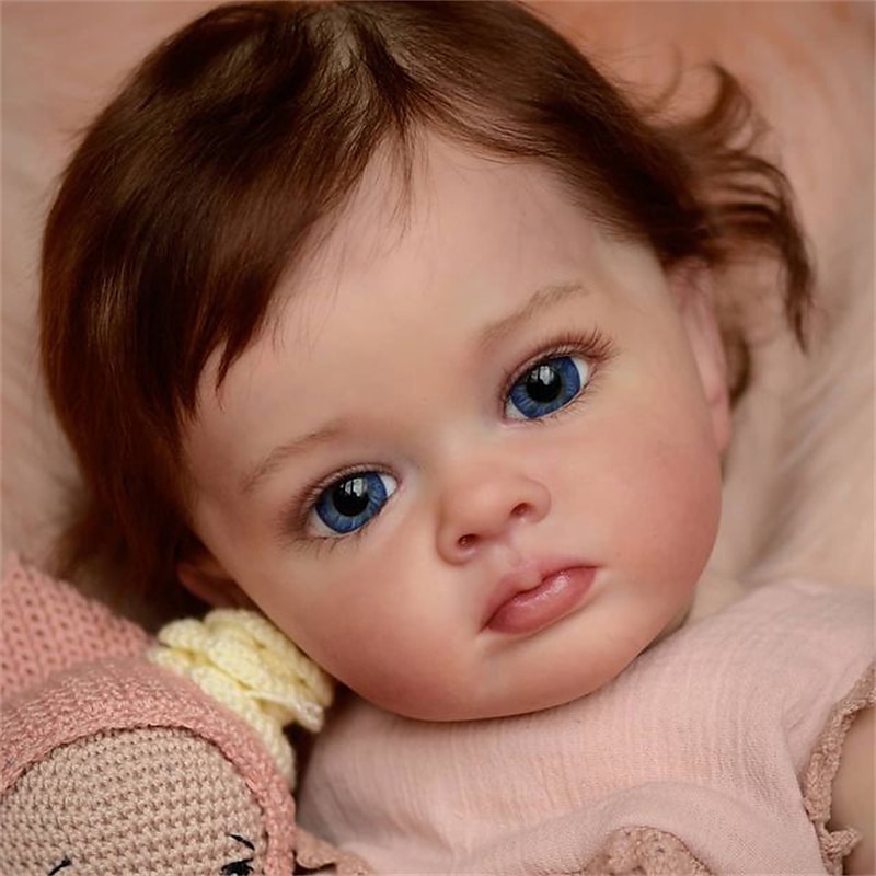 24 inch Reborn Baby Doll Finished Reborn Toddler Girl Doll Tutti Hand Paint Doll High Quality 3D skin multiple Layers Painting Visible Veins for Christmas Gifts3